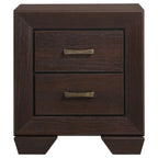 Coaster Home Furnishings Kauffman Transitional Engineered Wood 2-Drawer Bedroom Nightstand Bedside Table Organizer Unit Dark Cocoa 204392