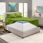 Nestl Extra Deep Pocket Sheets - Fits Mattress 18-24 Inches Deep, Extra Deep Pocket Twin Xl Sheets Sets, 4 Piece Twin Xl Size Sheets, Twin Xl Sheets Deep Pocket, Calla Green Sheets