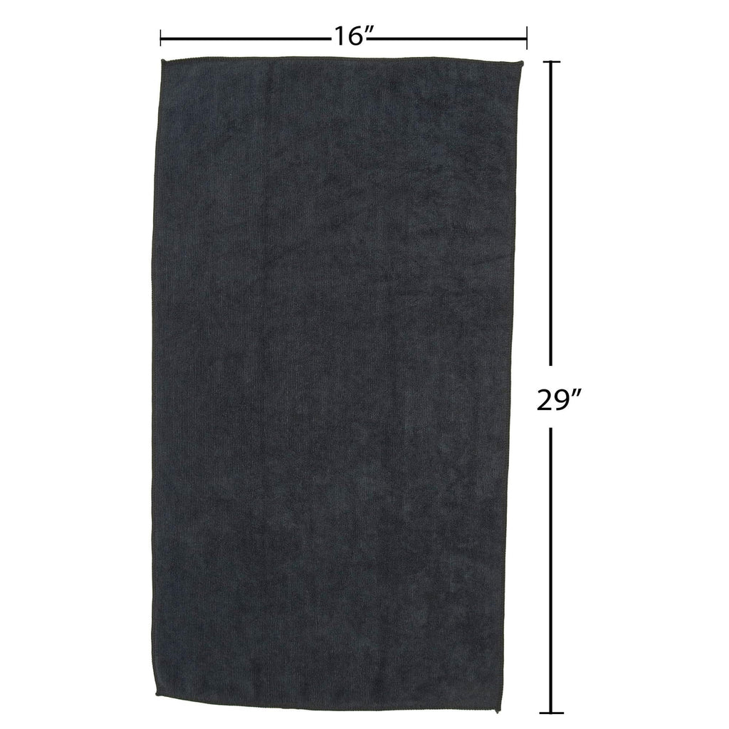 Fromm Softees Microfiber Salon Hair Towels For Hairstylists, Barbers, Spa, Gym In Black, 16' By 29', 10 Count Perfect Hair Car