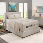 Nestl Extra Deep Pocket Sheets - Fits Mattress 18-24 Inches Deep, Extra Deep Pocket Queen Sheets Sets, 4 Piece Queen Size Sheets, Queen Sheets Deep Pocket, Linen