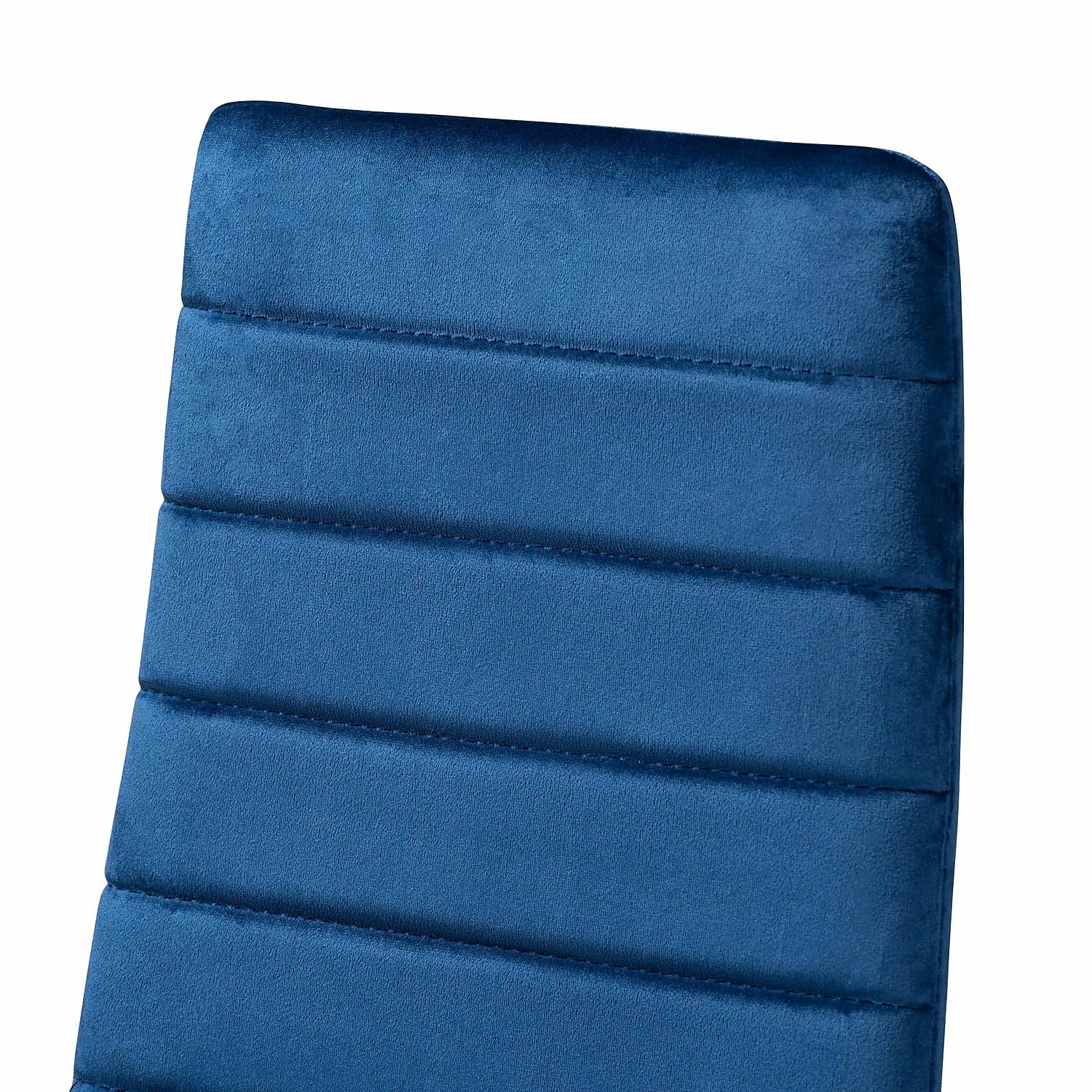 Baxton Studio Armand Modern Glam and Luxe Navy Blue Velvet Fabric Upholstered and Gold Finished Metal 4-Piece Dining Chair Set