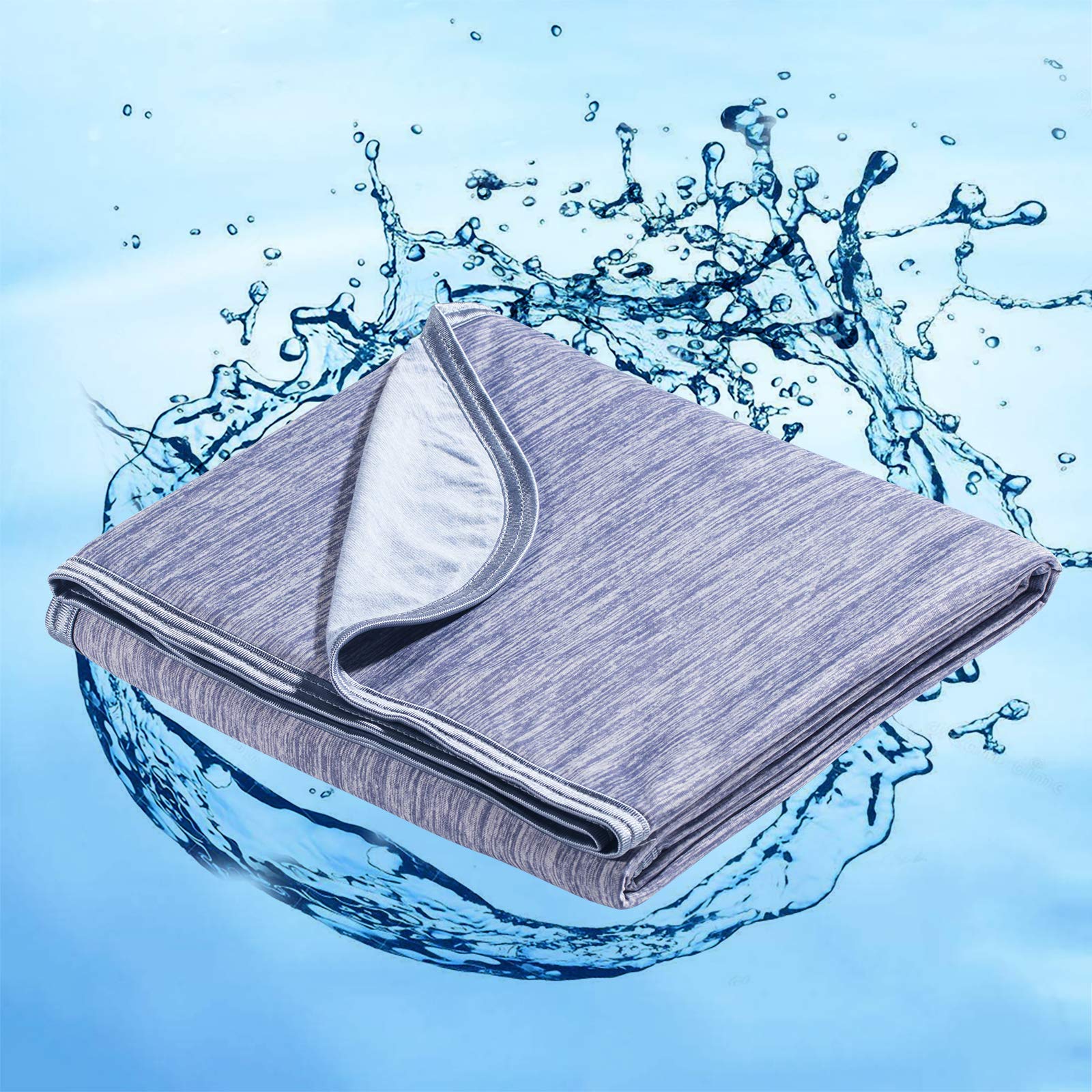 Marchpower Cooling Blanket for Kids Hot Sleepers, Arc-Chill Throw with Double-Sided Design, Japanese Fiber Absorbs Body Heat, Li