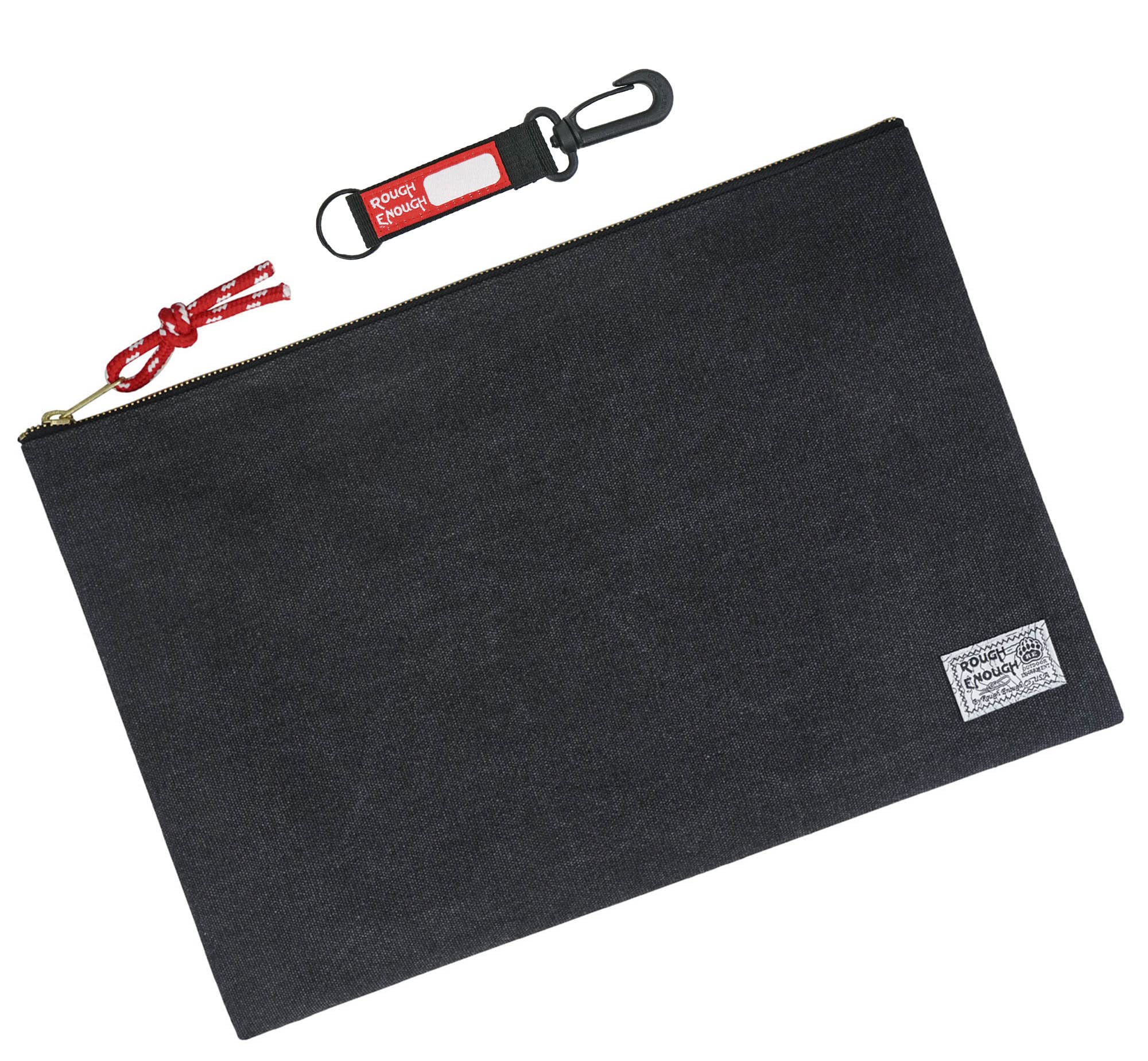 Rough Enough Important Document Organizer Safe Folder For Travel Storage Canvas Zipper Pouch For Legal Size A4 Paper Art Supplie