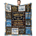 Siklty Bonus Dad Gifts Throw Blanket 60' X 50', Step Dad Birthday Gift From Daughter, Gifts For Bonus Dad From Son, Best Stepp