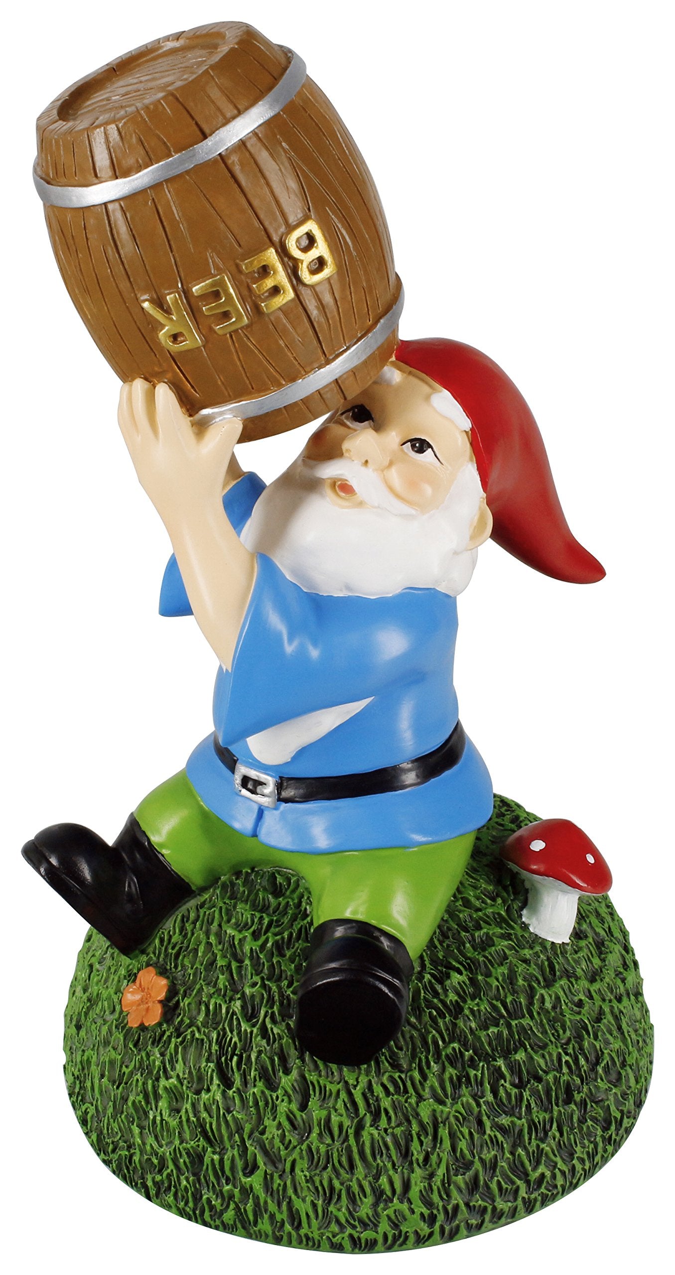 Gnometastic Gnomes - Drunk Gnome, 8.45In, Beer Drinking Garden Gnome Statue - Funny Garden Gnomes Decorations For Yard And Outdo