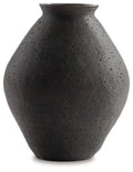 Signature Design by Ashley Hannela 12 Modern Distressed Polyresin Vase, Antique Brown