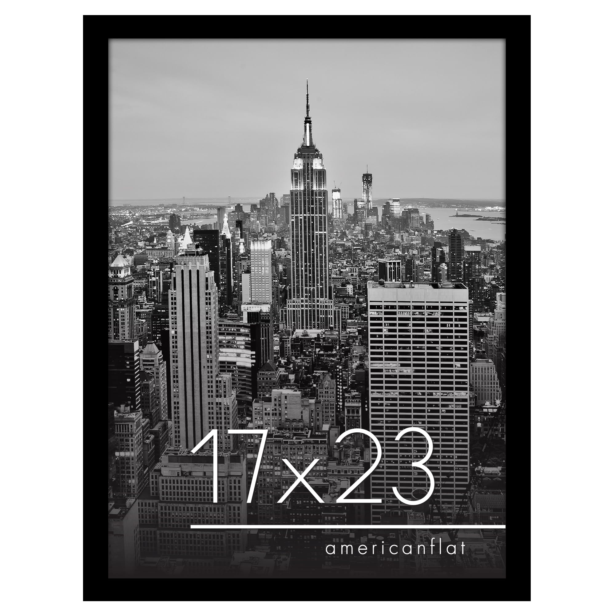 Americanflat 17x23 Picture Frame with Polished Plexiglass - Epic Collection - Gallery Wall Frames with Engineered Wood - Wide Ph