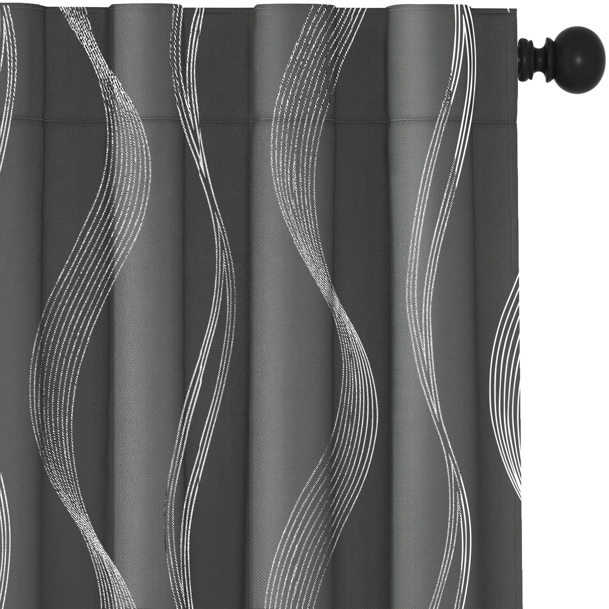 Deconovo Black Out Curtains 84 Inch Long 2 Panels Burg, Black Out Curtains For Bedroom Windows, Blackout Curtains For Living Roo