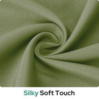 Homeideas 100% Blackout French Door Curtains, Privacy Door Curtains For Door Window, 26 X 80 Inch Room Darkening Curtains, Thermal Insulated Door Window Shades For Bedroom, (1 Panel, Sage Green)