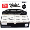 White Erasers Pack Of 100 - Large Size Latex & Smudge Free For Art Classrooms, Drawing, Teachers, Homeschool, And More!