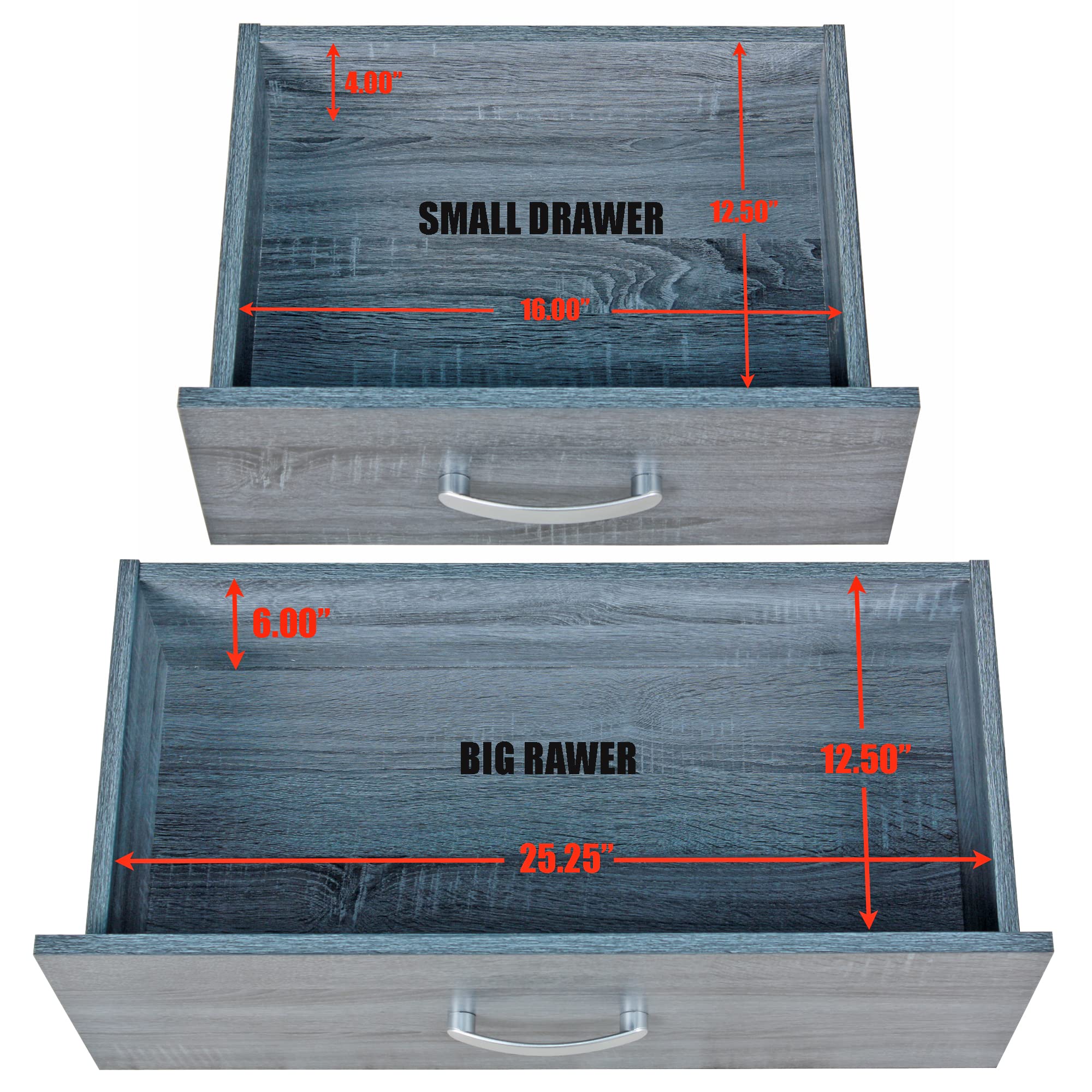 Better Home Products Majestic Super Jumbo 9-Drawer Double Dresser in Black