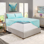 Nestl Extra Deep Pocket Sheets - Fits Mattress 18-24 Inches Deep, Extra Deep Pocket King Size Sheets Sets, 4 Piece King Size Sheets, King Sheets Deep Pocket, Light Baby Blue Sheets