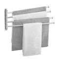 KES Swivel Towel Rack, Swing Arm Towel Bar 4-Arm Extra Long 19.5 Swing Out Towel Rack for Bathroom Wall, Hand Towel Rack Wall Mo