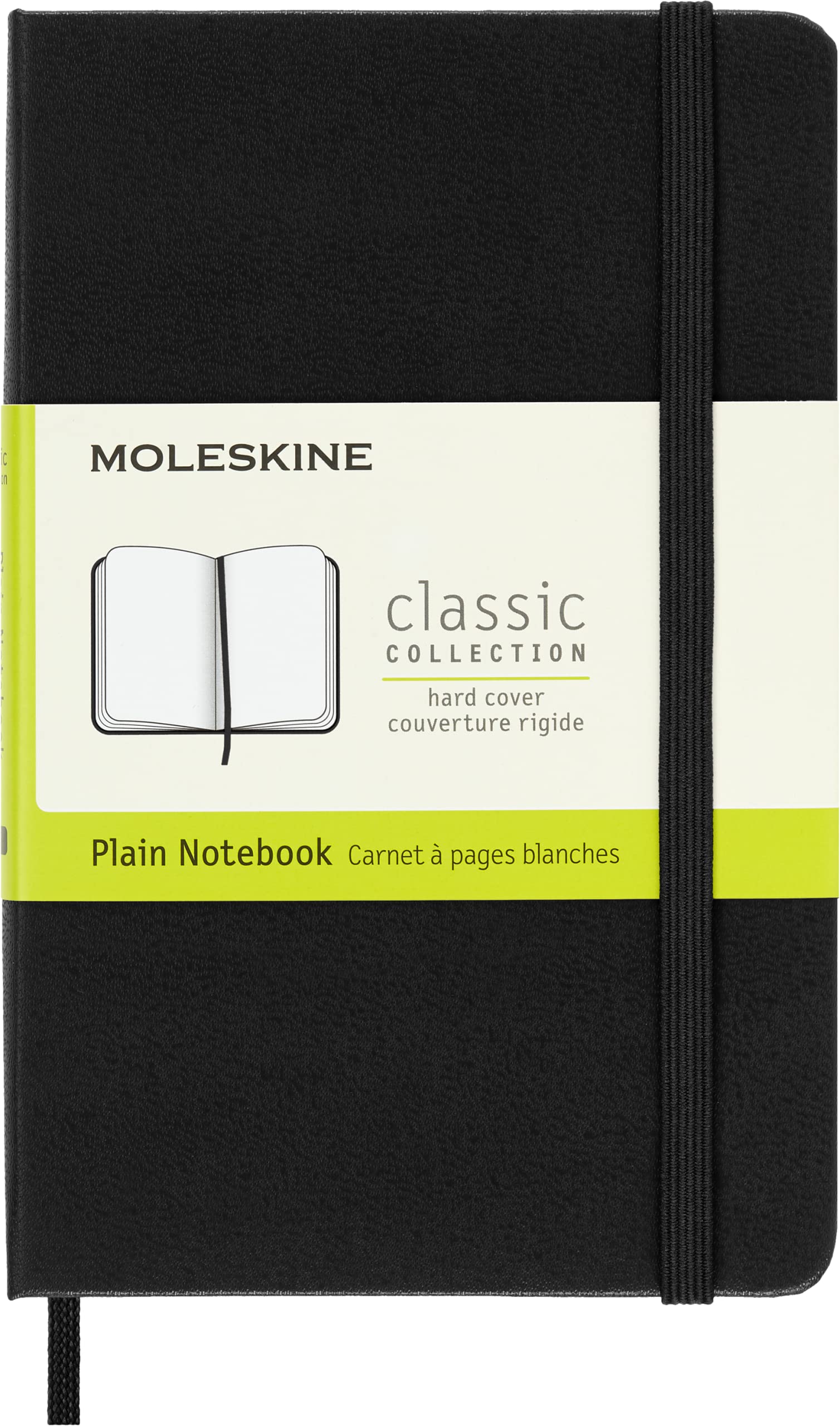 Moleskine Classic Notebook, Hard Cover, Pocket (3.5' X 5.5') Plain/Blank, Black, 192 Pages