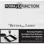 Creative Converting 613272 24 Count Form & Function Better Than Linen Beverage Napkins, Any, White