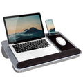 Lapgear Home Office Pro Lap Desk With Wrist Rest, Mouse Pad, And Phone Holder - Silver Carbon - Fits Up To 15.6 Inch Laptops - S