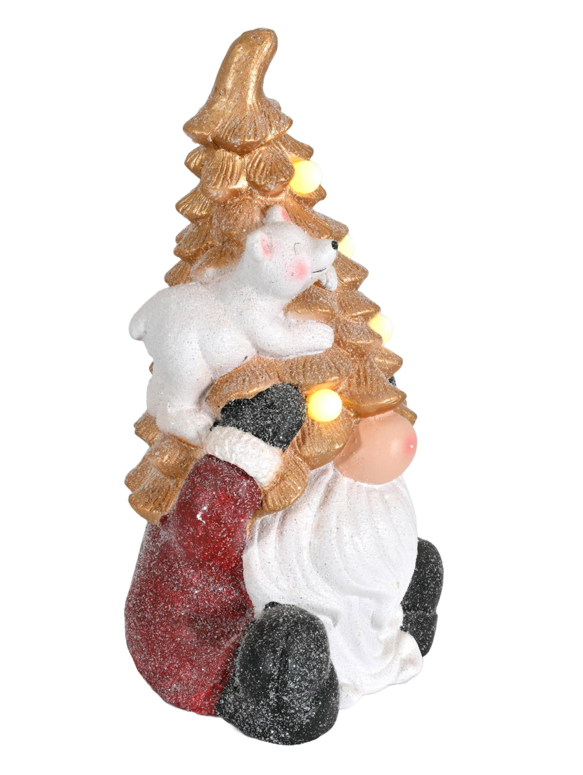 Afd Home Twinkle Tree Gnome With Led Pine Cone Hat & Adorable Mouse – Festive Holiday Decoration For Mantel Or Tabletop