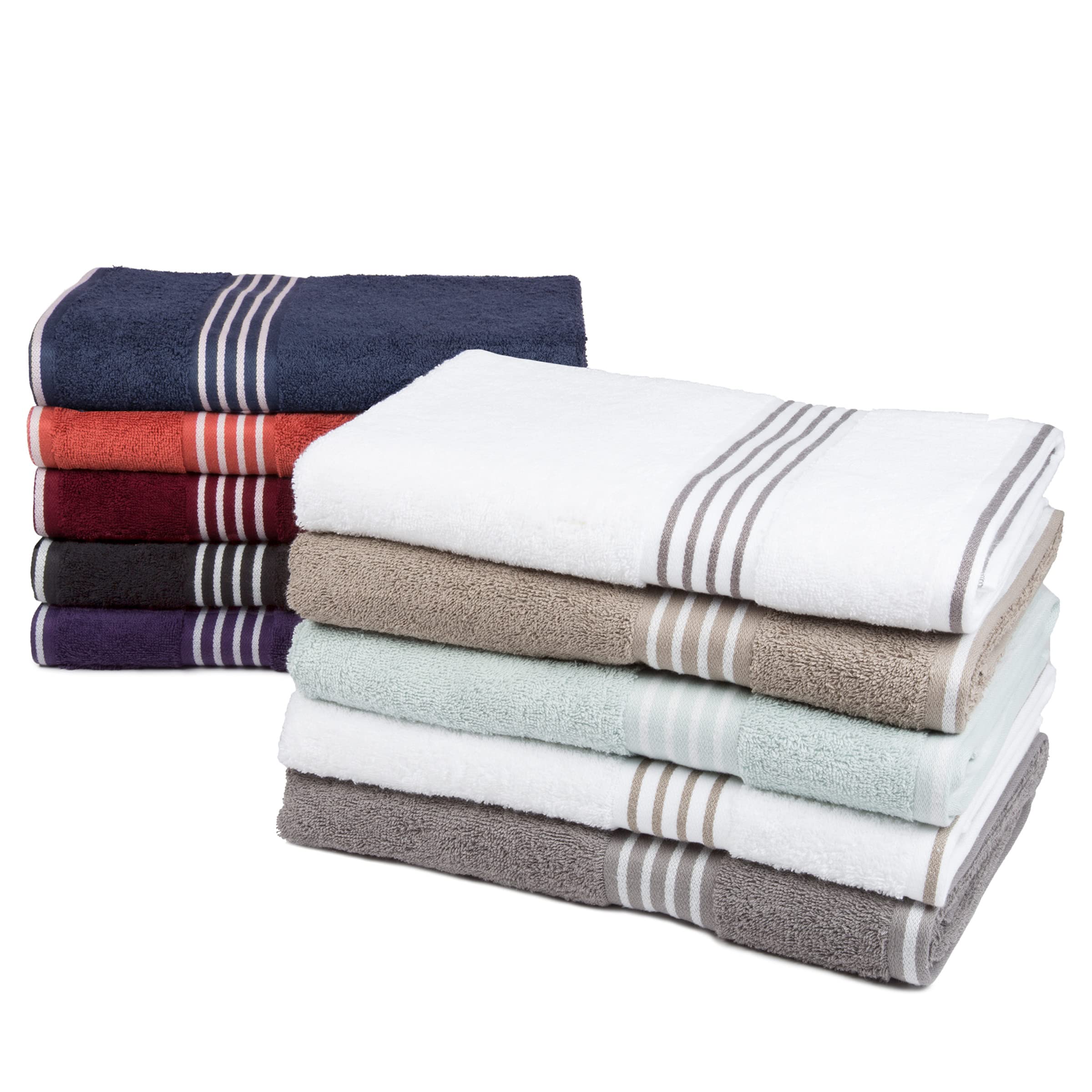 Lavish Home Rio 8 Piece 100% Cotton Towel Set - Navy