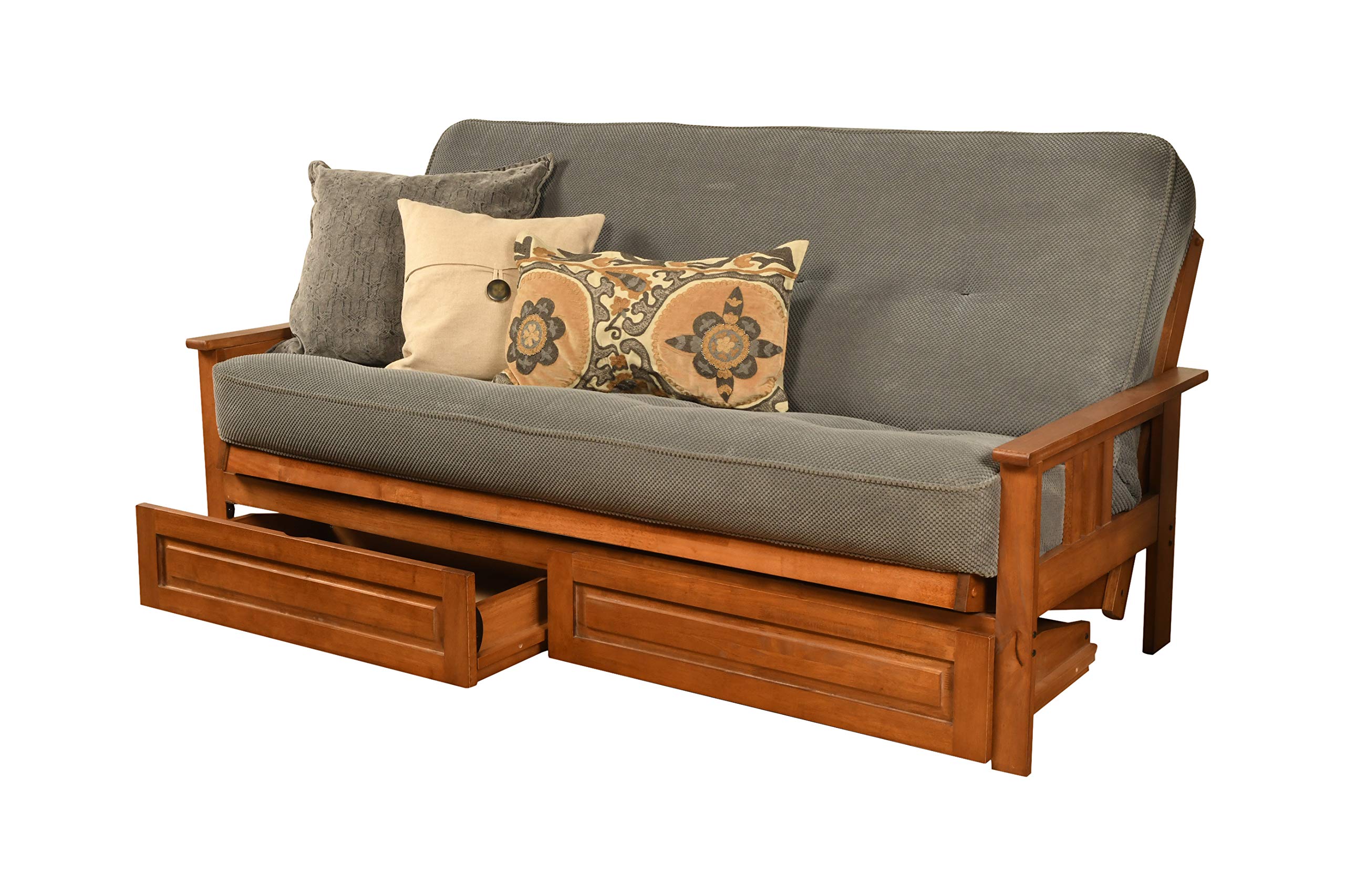 Kodiak Furniture Monterey Futon With Fabric Mattress In Marmont Blue/Barbados