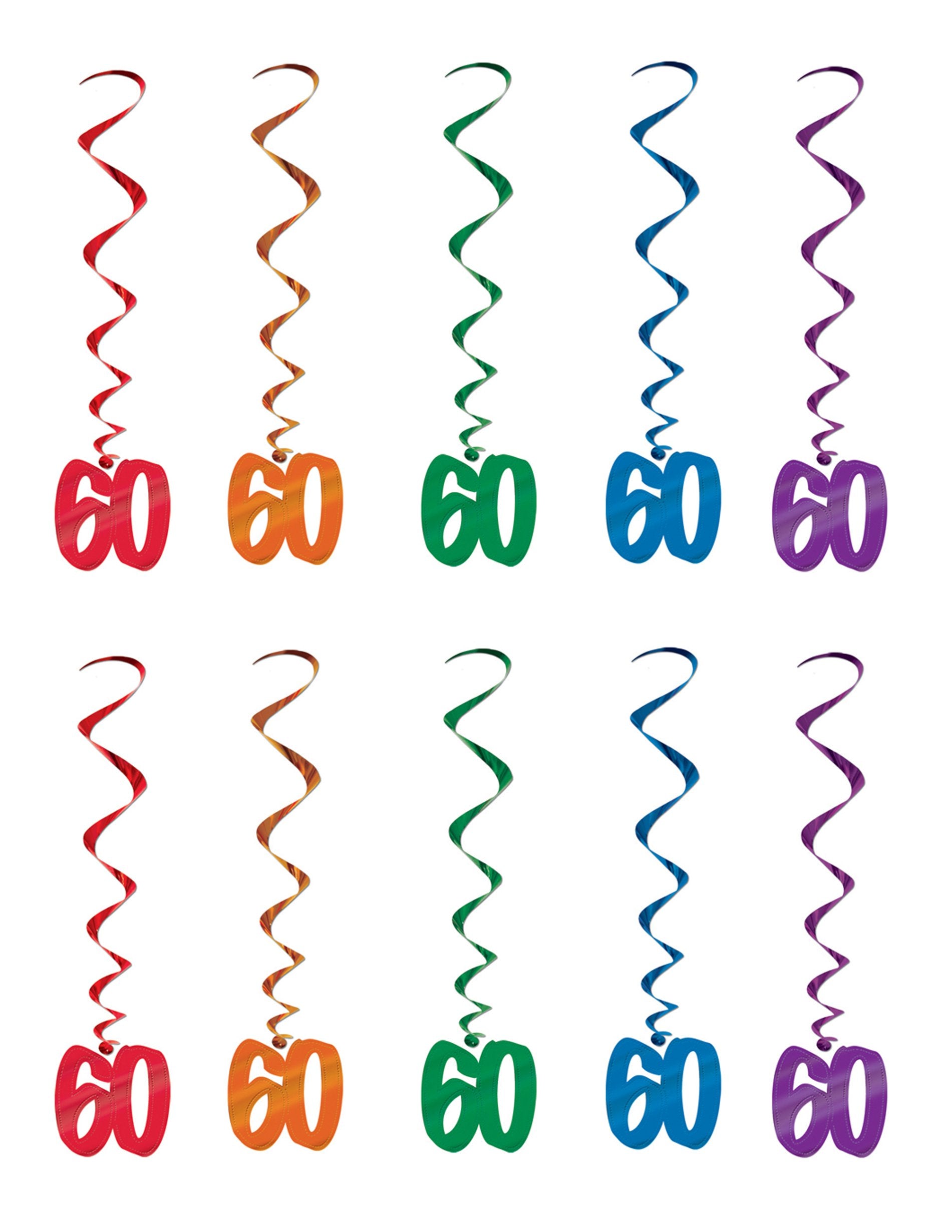 60 Whirls Assorted Colors 5 Count Pack of 2