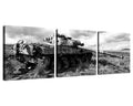 Black and White Tank Wall Art Canvas Boy Bedroom Decor Teen WWII Main Battle Tank Pictures on Wall Art for Home Decoration Livin