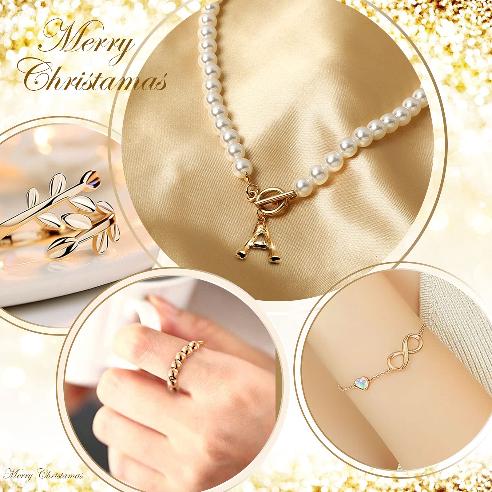 Mjartoria Advent Calendar 2024 For Women- Trendy Gold Jewelry 24 Days Christmas Countdown Advent Calendar Gold Necklaces Bracele