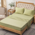 Pure Era Jersey Knit 4Pc Bed Sheet Set 100% T-Shirt Cotton Super Soft Comfy Breathable Fits Mattress Up To 20'' Extra Deep Pocke