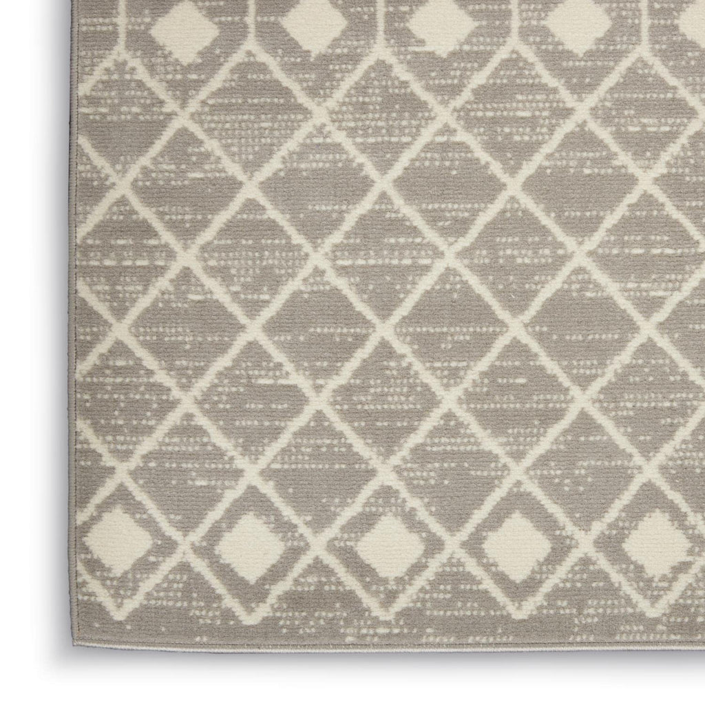 Nourison Grafix Moroccan Grey 5'3' X 7'3' Area Rug, Easy Cleaning, Non Shedding, Bed Room, Living Room, Dining Room, Kitchen (