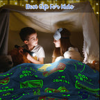 Levens Glow In The Dark Gaming Blanket For Boys - Christmas Easter Valentine'S Gifts Toys For Teens, Gamer Stuff Controller Thro