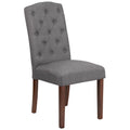 Flash Furniture HERCULES Grove Park Series Grey Fabric Tufted Parsons Chair