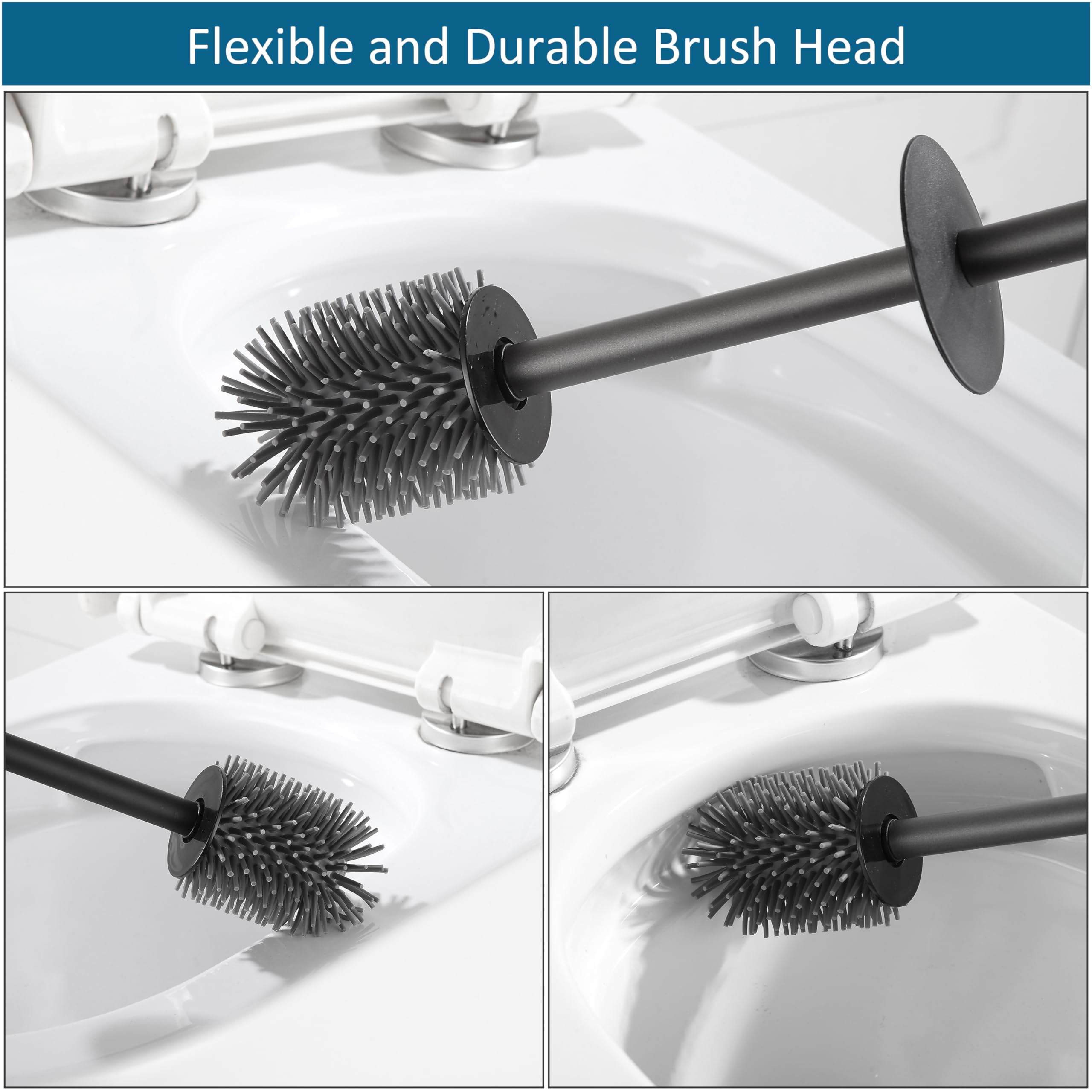 Bvl Toilet Brush And Hoder Set Brushed Gold Freestanding For Bathroom