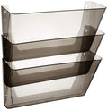 Deflecto 73502 Docupocket Three-Pocket File Partition Set W/Brackets, Letter, Smoke