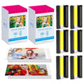 Wonfoucs 2 Pack Compatible Canon Selphy Kp-108In Kp108 Ink And Photo Paper- Includes 6 Toners + (4X6) 216 Paper Sheets For Cp130