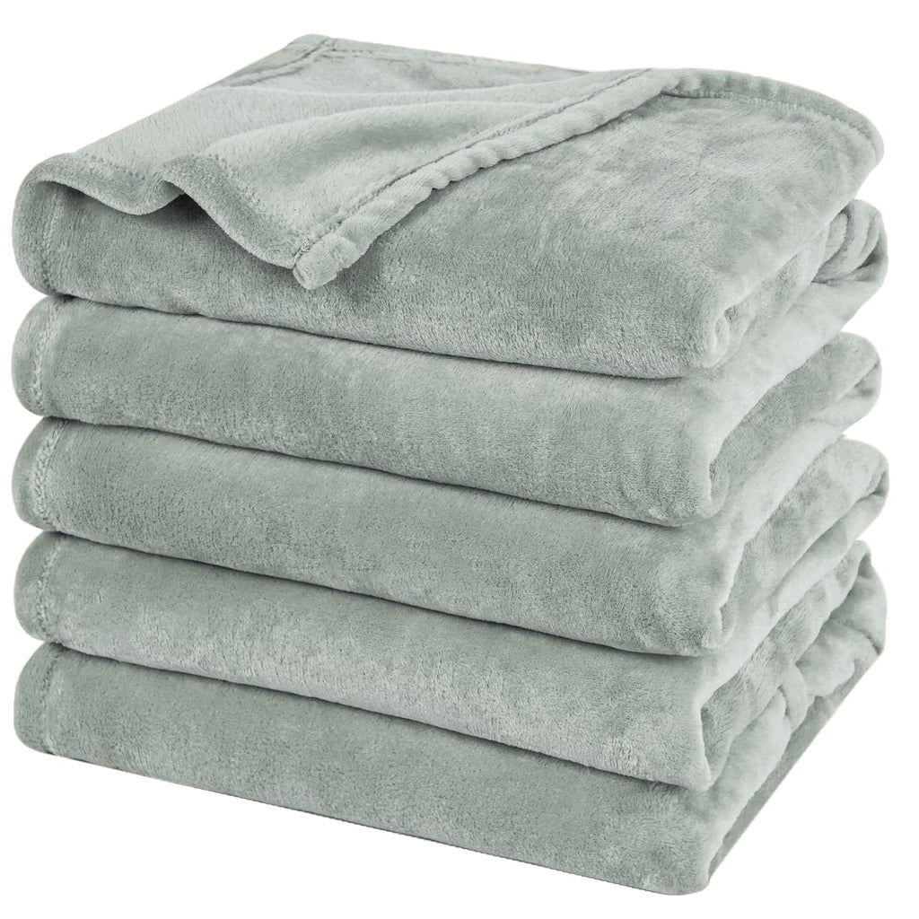 Phf Oversized King Fleece Blanket 120'X120', No Shed No Pilling Big Soft Blanket, Extra Large 10'X 10' Lightweight For Bed, Sofa Travel And Camping, Suitable For All Season, Sage Green