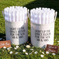 Yungyan 2 Pcs Wedding Baskets with Handles, White Glow Stick Baskets, 12 in