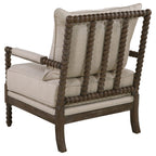 Coaster Home Furnishings Blanchett Cushion Back Accent Chair Beige and Natural
