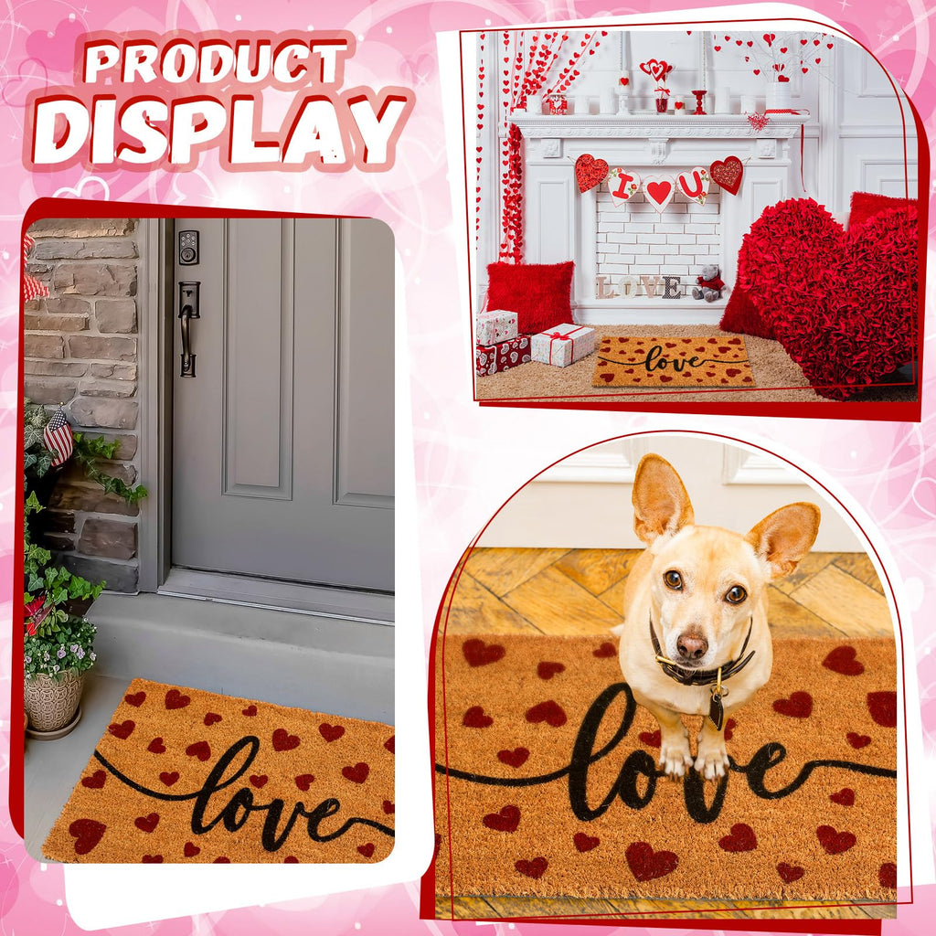 Ceenna Summer Ladybug Welcome Doormat Ladybug Coir Doormat With Non Slip Backing Summer Mat Front Porch Rugs For Home Entrance A