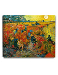DECORARTS - The Red Vineyards by Vincent Van Gogh. Oil Painting Reproduction. Giclee Print on Canvas. Ready to Hang Wall Art for