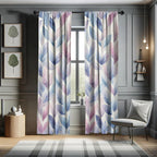 Ambesonne Leafy Art Window Curtains Pack Of 2, Futuristic Fractal Look Leaves With Geometric Details Dreamy Tones, Lightweight S