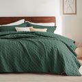 Bedsure Queen Quilt Bedding Set - Lightweight Summer Quilt Full/Queen - Dark Green Bedspread Queen Size - Bedding Coverlet For A