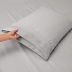 Clara Clark King Sheets, 6 Piece Set - Hotel Luxury Sheets For King Size Bed, Super Soft Bedding Sheets & Pillowcases, King Size Sheets, Silver