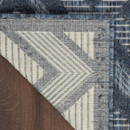 Nourison Versatile Indoor/Outdoor Navy Blue 8' X 10' Area Rug, Easy Cleaning, Non Shedding, Bed Room, Living Room, Dining Room, Deck, Backyard, Patio, High Traffic Area (8X10)