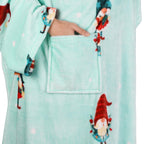 Catalonia Christmas Print Wearable Blanket With Sleeves And Pocket, Cozy Soft Fleece Mink Micro Plush Wrap Throws Blanket Robe For Women And Men