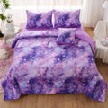 Jqinhome Full Gradient Galaxy Comforter Set For Girls,6 Piece Bed In A Bag 3D Colorful Tie Dye Constellation Print Ombre Bedding