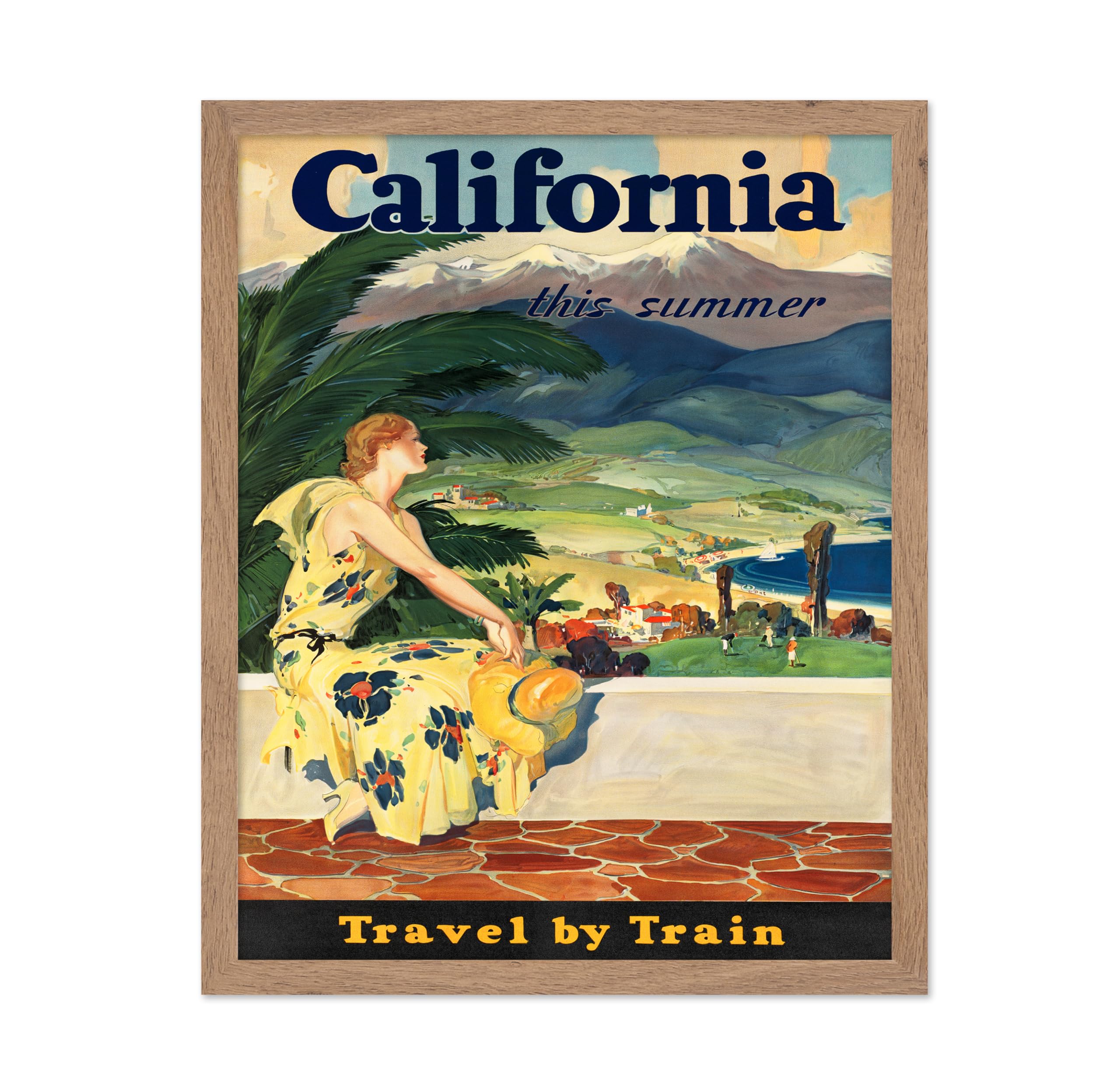 Poster Master Travel Poster - Vintage California Print - Unique Wall Decor for Home, Living Room, Kitchen, Office, Bedroom, Bath