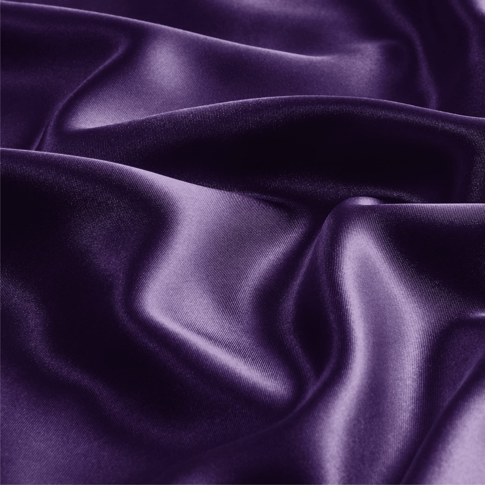 Bedelite Satin Pillowcase With Zipper, Plum Purple King Size Pillow Cases Set Of 2, Super Soft And Cooling Similar To Silk Pillo