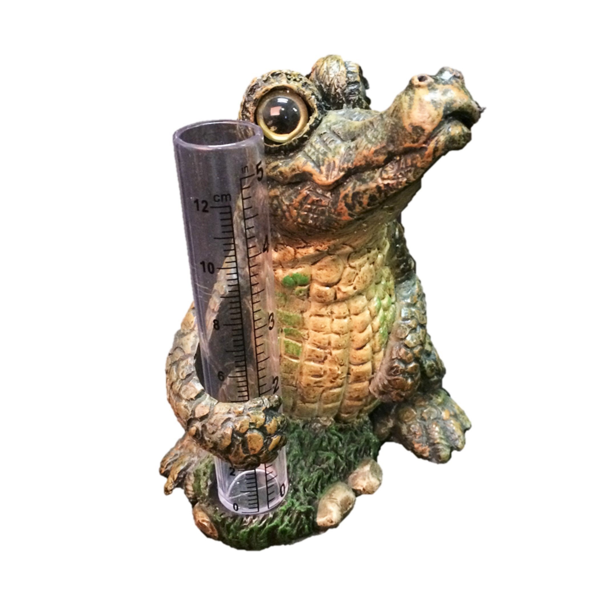 Toad Hollow Gator Rain Gauge Alligator Figurine 8' H