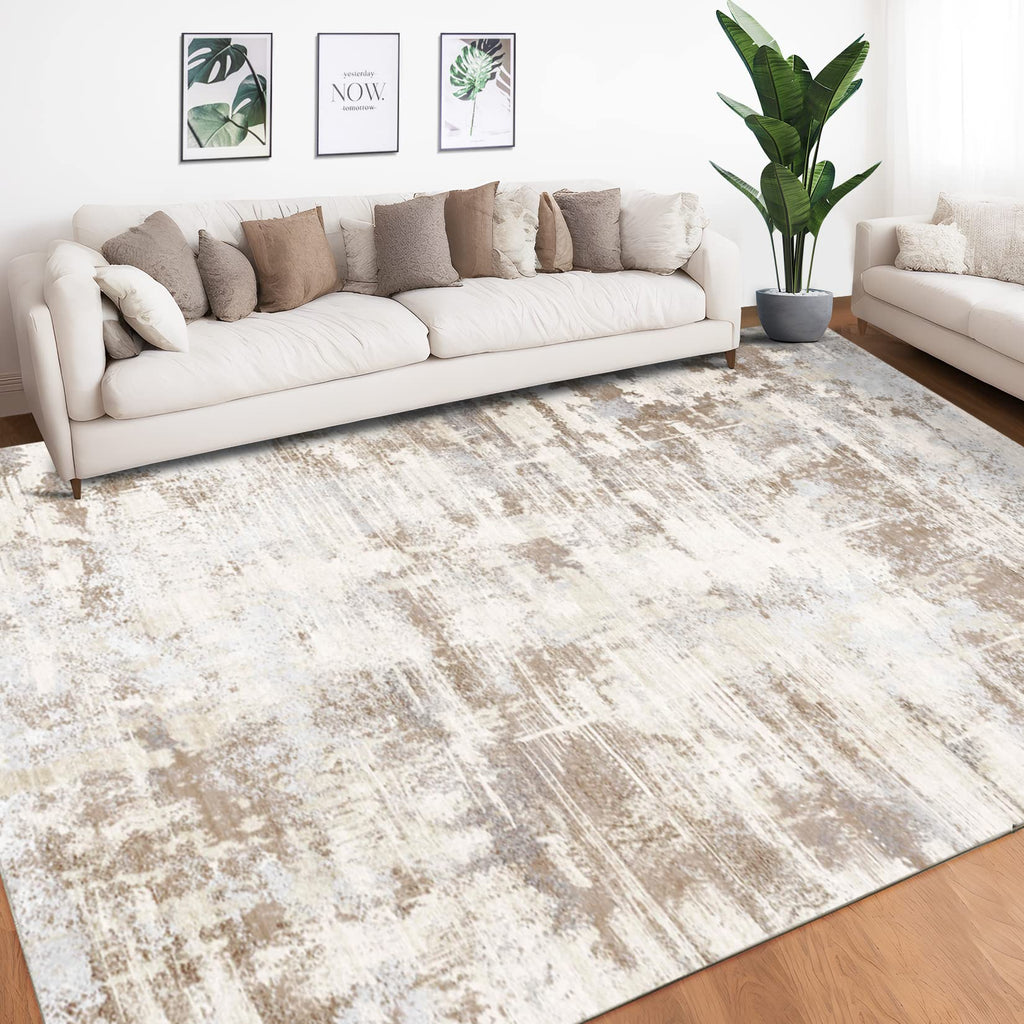 Area Rug Living Room Rugs: 5X7 Indoor Soft Fluffy Rug Abstract Carpet For Bedroom Kitchen Dining Room Floor Washable Plush Throw