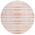 Addison Rugs Surfside Asr46 Peach 8' X 8' Indoor Outdoor Round Rug, Easy Clean, Machine Washable, Non Shedding, Bedroom, Living Room, Dining Room, Kitchen, Patio Rug