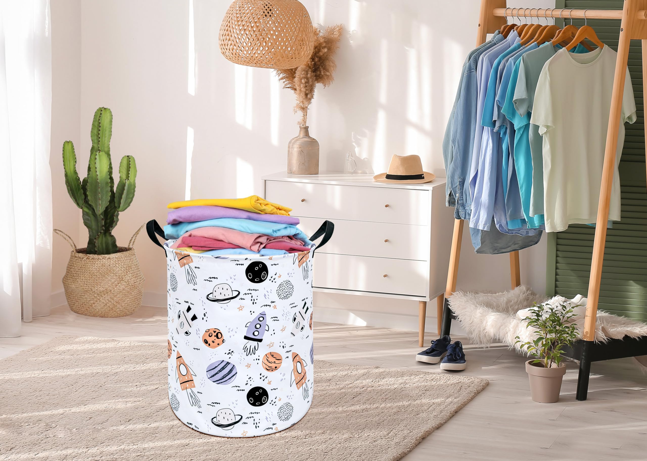 Huayee 19.7 Inch Baby Boys Laundry Basket Laundry Hamper Storage Basket Fabric Material Organization Basket, Storage Bin, Toy Bo